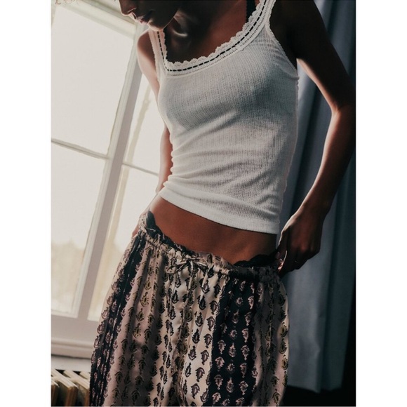 NWT FREE PEOPLE Dreamy Days PJ Set / Neutral Combo Medium - Picture 5 of 6